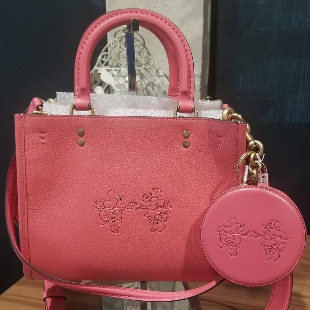 NWT Disney X Coach Rogue 25 w/ Mickey & Minnie Mouse AND matching Coin Case